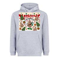 Heather Grey Boojee Christmas cake Heavyweight Hoodie - MaliasSmallBusiness