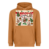 Meerkat Boojee Christmas cake Heavyweight Hoodie - MaliasSmallBusiness
