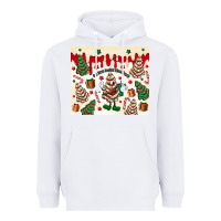 White Boojee Christmas cake Heavyweight Hoodie - MaliasSmallBusiness