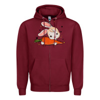 Burgundy so hoppin boujee easter bunny stanley Zipper Hoodie - MaliasSmallBusiness