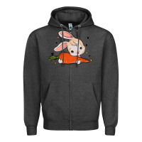 Charcoal Heather so hoppin boujee easter bunny stanley Zipper Hoodie - MaliasSmallBusiness