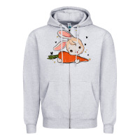 Heather Grey so hoppin boujee easter bunny stanley Zipper Hoodie - MaliasSmallBusiness