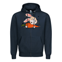 Navy so hoppin boujee easter bunny stanley Zipper Hoodie - MaliasSmallBusiness