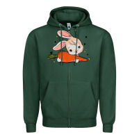 Sports Green so hoppin boujee easter bunny stanley Zipper Hoodie - MaliasSmallBusiness