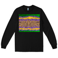 Black mardi gras leopard Long Sleeve Tee - AdoDesignShop