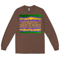 Chestnut mardi gras leopard Long Sleeve Tee - AdoDesignShop