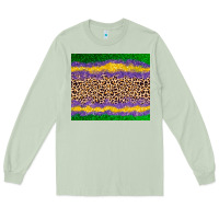 Matcha mardi gras leopard Long Sleeve Tee - AdoDesignShop