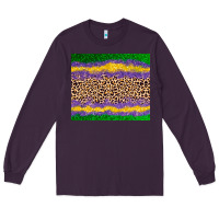 Plum mardi gras leopard Long Sleeve Tee - AdoDesignShop