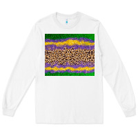 White mardi gras leopard Long Sleeve Tee - AdoDesignShop