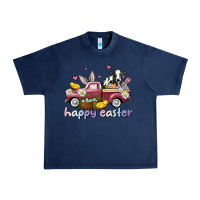 Navy happy easter trucks Urban Heavy Tee - AdoDesignShop