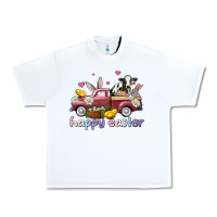 White happy easter trucks Urban Heavy Tee - AdoDesignShop