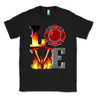 Black firefighter love Classic Tee - Artiststas