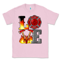 Bubblegum Pink firefighter love Classic Tee - Artiststas