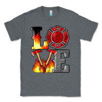 Charcoal Heather firefighter love Classic Tee - Artiststas