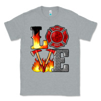 Heather Grey firefighter love Classic Tee - Artiststas