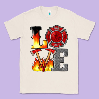Firefighter Love Classic Tee Designed By Artiststas