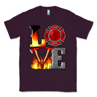 Plum firefighter love Classic Tee - Artiststas