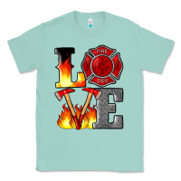 Seafoam firefighter love Classic Tee - Artiststas