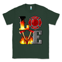 Sports Green firefighter love Classic Tee - Artiststas