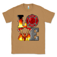 Toasted Coconut firefighter love Classic Tee - Artiststas