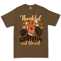 Cacao Thankful grateful and Blessed black man sneakers Premium Tee - RanaPortraitStore