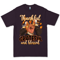 Plum Thankful grateful and Blessed black man sneakers Premium Tee - RanaPortraitStore