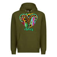 Army Green Aries Zodiac Premium Hoodie - Bettercallsaul