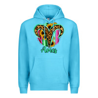 Ocean Blue Aries Zodiac Premium Hoodie - Bettercallsaul