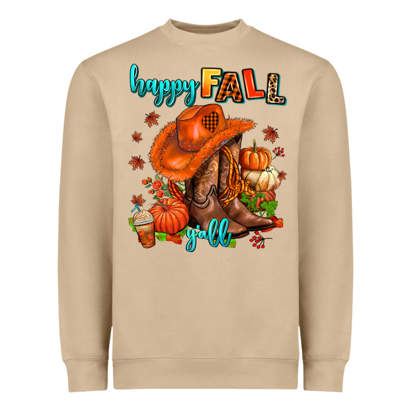 Happy Fall Y'all  Cowgirl Heavyweight Sweatshirt by AdoDesignShop | Teevron