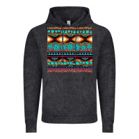 Vintage Black aztec turquoise gemstone seamless pattern Vintage Hoodie - HRA Design Shop