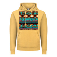 Vintage Mustard aztec turquoise gemstone seamless pattern Vintage Hoodie - HRA Design Shop