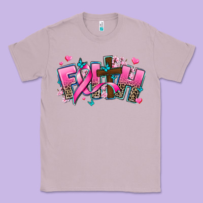 Cancer Faith Cross Classic Tee Designed By Adodesignshop