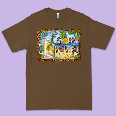 Summer Time Pineapple And  Beach Premium Tee Designed By Barkaloodesign