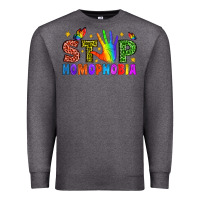 Charcoal Heather Western Stop Homophobia Premium Sweatshirt - BundleAndBundleShop