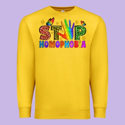 Western Stop Homophobia Premium Sweatshirt Designed By Bundleandbundleshop