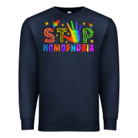 Navy Western Stop Homophobia Premium Sweatshirt - BundleAndBundleShop