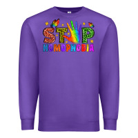 Purple Western Stop Homophobia Premium Sweatshirt - BundleAndBundleShop