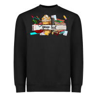 Black costomized teachers name Heavyweight Sweatshirt - AdoDesignShop