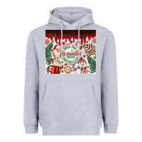 Heather Grey christmas hot chocolate Heavyweight Hoodie - MaliasSmallBusiness