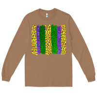 Toasted Coconut mardi gras leopard brushstrokes Long Sleeve Tee - AdoDesignShop