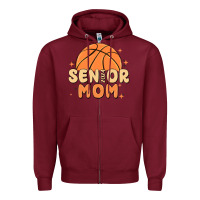 Burgundy senior mom 2024 Zipper Hoodie - MaliasSmallBusiness