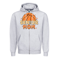 Heather Grey senior mom 2024 Zipper Hoodie - MaliasSmallBusiness