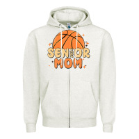 Oatmeal Heather senior mom 2024 Zipper Hoodie - MaliasSmallBusiness
