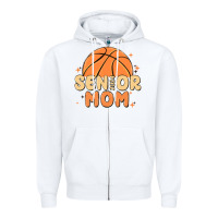 White senior mom 2024 Zipper Hoodie - MaliasSmallBusiness