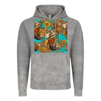 Cloud Rock western boots and hat seamless pattern Vintage Hoodie - HRA Design Shop