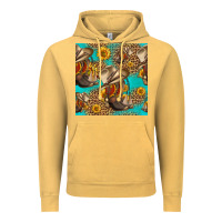 Vintage Mustard western boots and hat seamless pattern Vintage Hoodie - HRA Design Shop