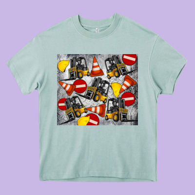 Forklift Tumbler Heavy Core Tee Designed By Artiststas
