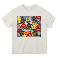 Cream forklift tumbler Heavy Core Tee - Artiststas