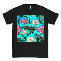 Black sea turtle seamless pattern Classic Tee - BundleAndBundleShop