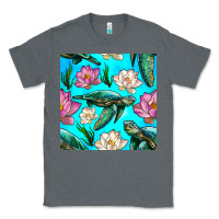 Charcoal Heather sea turtle seamless pattern Classic Tee - BundleAndBundleShop